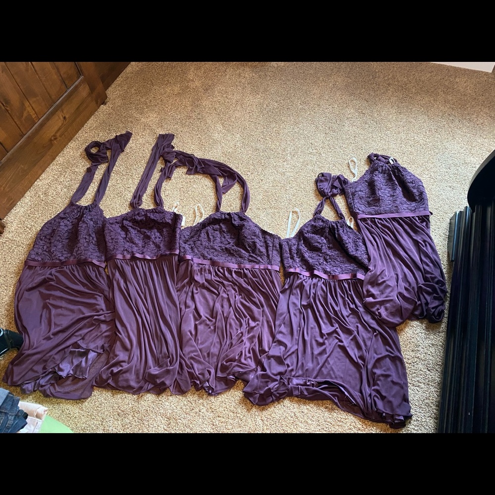David’s Bridal Halter Bridesmaid Dress